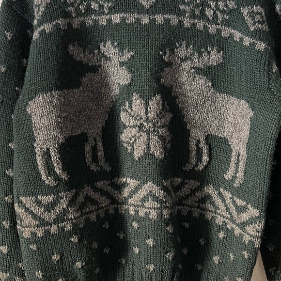 Ralph Lauren Vintage Wool Moose Nordic Turtleneck Sweater - Picture 2 of 7